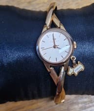 Image of Radley Ladies' Bayer Rose Gold Plated Half Bangle Watch model RY4184.