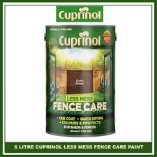Image of Cuprinol Less Mess Fence Care Rustic Brown 6L