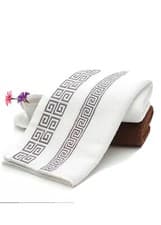 Image of Pure White Pure Cotton Face And Bath Towels For Hotels And Homes.