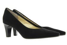 Image of Peter Kaiser MERANA Smart Comfortable Court Shoe in Black Stretch *Now Reduced*