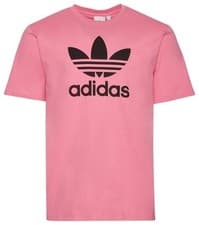 Image of ADIDAS Originals Men Pink Trefoil Short Sleeve Tee T-Shirt Size XS