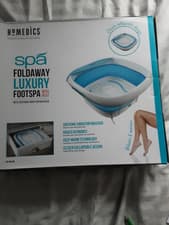 Image of Homedics Foldaway Luxury Foot Spa with Heat and Soothing Vibration Massage new