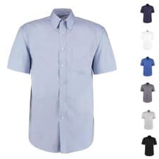 Image of Mens Short Sleeve Shirt Office Work Formal Classic Fit Premium Oxford Shirts
