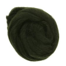 Image of Natural Wool Roving: 10g: Dark Green