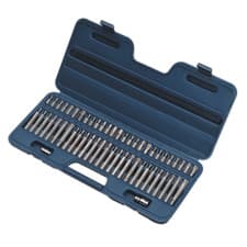 Image of (BS) Sealey Security TRX-Star*/Hex/Ribe/Spline Bit Set 56pc 3/8" & 1/2"Sq Drive