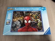 Image of Marvel Spiderman puzzle 100 pieces. Age 6+. Brand new sealed in box