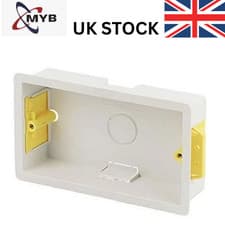 Image of 5 x 2 Gang 35mm Double Dry Lining Plasterboard Cavity Wall Mounting Back Box