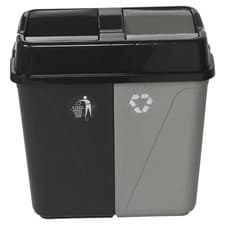 Image of 40L/60L/100L Duo Kitchen Bin Waste Garbage Can 2 Compartments w/ Base Connectors