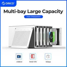 Image of ORICO 5Bay ​RAID Hard Drive Docking Station Type-C to SATA HDD/SSD Aluminium