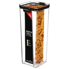 Image of Sistema 1.9 Litre Tritan Square Ultra Canister Clear Black Storage Container NEW