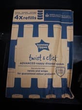 Image of Tommee Tippee Twist And Click Advance Nappy Disposal System 4 Refills