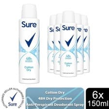 Image of Sure Motion Sense Women Anti Perspirant Deodorant, 6 Pack, 150ml or 250ml