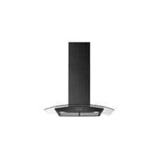 Image of Zanussi ZFLX29K 90cm Curved Glass Chimney Cooker Hood, Black