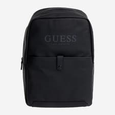Image of GUESS Los Angeles Franco Black Backpack Unisex Work Travel School Rucksack