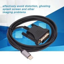 Image of Type C To DVI Cable Stable ABS Clear 10Gbps USB C To DVI Cable Adapter High