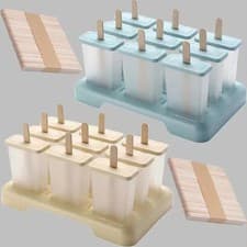 Image of 9x Ice Lolly Cream Maker Mold Tray DIY Popsicle Mould Yogurt Icebox with Sticks