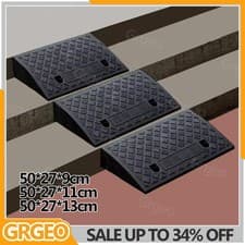 Image of Heavy Duty Rubber Kerb Ramps Driveway Car Vehicle Threshold Ramp Curb Ramp