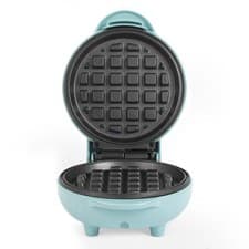 Image of Mini Waffle Maker Iron Dessert Maker 550W Sorbet Pastel Blue Giles & Posner