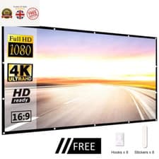 Image of 60 84 100 120 150 Inch Projector Screen Portable Projection Screen16:9,Outdoor M