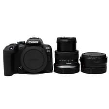 Image of Canon R10 Mirrorless Digital Camera + RF-S 18-45mm STM Lens + EF-EOS R Adapter