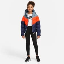 Image of Kids Nike Sportswear Synthetic Fill Jacket CU9157 033 Grey/Orange/Blue Size XL