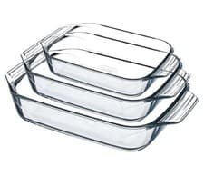 Image of Pyrex 8023510 Set of 3 Borosilicate Glass Oven Plates – Extreme Resistance