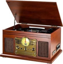 Image of 10-in-1 Bluetooth Record Player Multifunctional 3-Speed Turntable for Vinyl