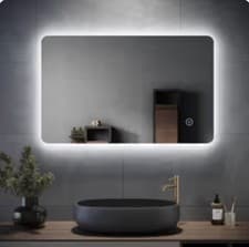 Image of ELEGANT 800 x 500mm Backlit LED Illuminated Bathroom Mirror with 3 Colors