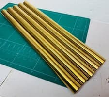 Image of 5 x 12" lengths Brass Round Tubes Pipe Tubing 3/4" X 20 SWG GRAB A BARGAIN!