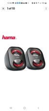 Image of Hama Sonic Mobil 183 PC Desktop Stereo Speakers/USB Powered/3.5mm Jack/Black
