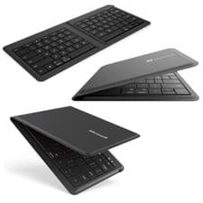 Image of Microsoft Universal Foldable Keyboard Portable Wireless Bluetooth Black-QWERTY