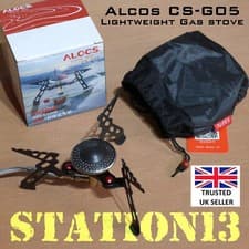 Image of Lightweight Gas Camping Stove - Backpacking, Camping - ALCOS CS-G05 - 194g NEW