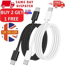 Image of 0.25m-3m USB C To USB C FAST CHARGE TYPE C CHARGING DATA SYNC CABLE UK