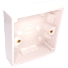 Image of Surface Mount Back Box Pattress Box 1 Gang 25mm Wall Mount Single Gang