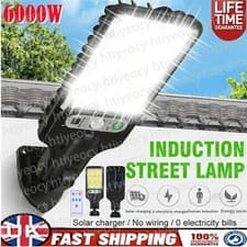 Image of 6000W LED Solar Street Wall Light PIR Motion Sensor Security Outdoor Garden Lamp
