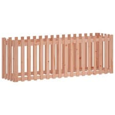Image of Garden Raised Bed with Fence Design Outdoor Planter Solid Wood Pine vidaXL
