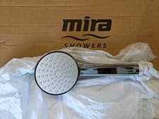 Image of Mira Beat 90mm Single Spray  Rub Clean Shower Head Handset - Chrome - Brand NEW