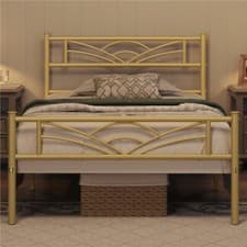 Image of 3ft Single Bed Frame Mattress Foundation Metal Iron Bed with Under-bed Storage