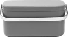 Image of Brabantia 117541 Food Waste Caddy, Dark Grey, 12.7 x 22.1 x 10.7 cm