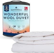 Image of Slumberdown British Wool Double Duvet 7-9 Tog All Year-Round Quilt for Summer, A