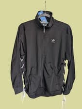 Image of Adidas laced tracktop Black LD99 Ladies size UK 6 (2XS)