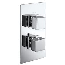 Image of Chrome 1 Outlet Concealed Thermostatic Shower Valve with Dual Control BeBa_26806