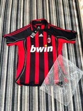 Image of retro ac milan shirt size mens large, brand new with tags