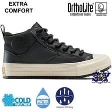 Image of Converse Malden Street Boot Men's Water-Repellent Mid Top Sneakers NEW Black 10