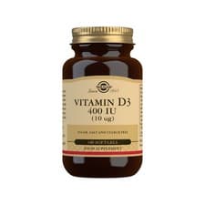 Image of Solgar® Vitamin D3 400 IU (10 μg) Softgels - Pack of 100