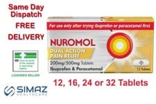 Image of Nuromo Dual Action Pain Relief 200mg/500mg Ibuprofn & Paracetamo Tablets MAX 2