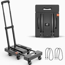 Image of Ronlap 6-Wheel Folding Hand Trolley – Heavy Duty 225 kg Load, Telescopic Handle,