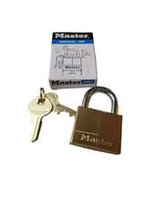 Image of Master Lock 140KA Solid Brass 40mm Padlock - General Use