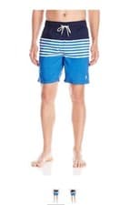 Image of U.S. Polo Assn. Mens Big & Tall Preached Microfiber Swim Shorts Trunks Blue 