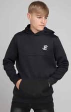 Image of Illusive London Junior Boys Black Overhead Hoodie 11-12 Years 